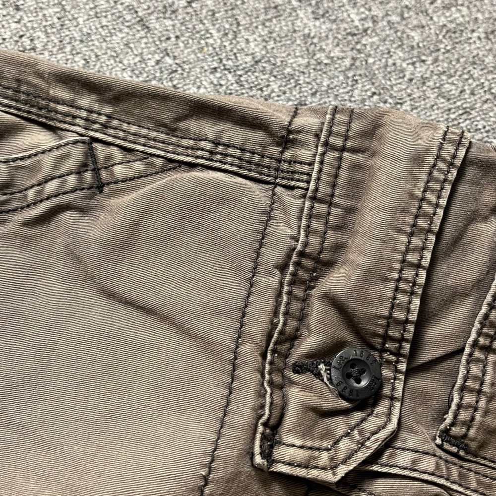 Lee Cargo Shorts 38 Faded Cotton Twill Multi Pocket Relaxed Fit Casual Mens - Picture 10 of 11